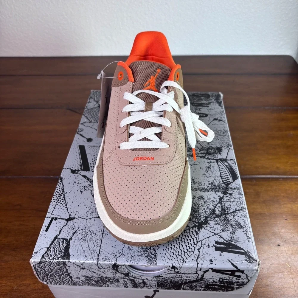 Jordan Day1 E.O. GS 6Y Dark Driftwood Orange EasyOn Sneakers FQ1306-200 NEW